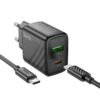 Мережевий Зарядний Пристрій Hoco CS23A 1USB/1USB-C PD/QC 30W+Type-C to Type-C