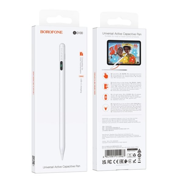 0c0b776f-f516-11ef-80c1-9457a5668888-big.jpg Стілус Borofone BG100 Universal Active Capacitive Pen