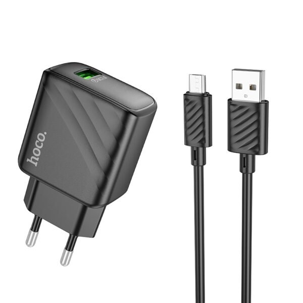 0dee42ad-f571-11ee-809d-9457a566888c-big-1.jpg Мережевий Зарядний Пристрій Hoco CS21A 1USB QC 18W+USB to Micro
