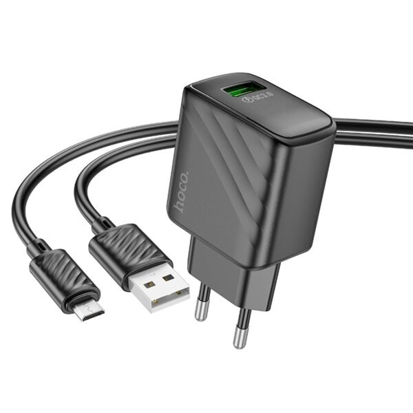 0dee42af-f571-11ee-809d-9457a566888c-big.jpg Мережевий Зарядний Пристрій Hoco CS21A 1USB QC 18W+USB to Micro