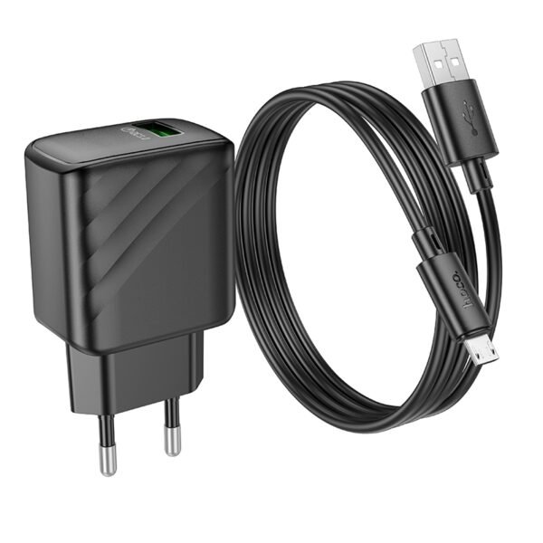 0dee42b2-f571-11ee-809d-9457a566888c-big.jpg Мережевий Зарядний Пристрій Hoco CS21A 1USB QC 18W+USB to Micro