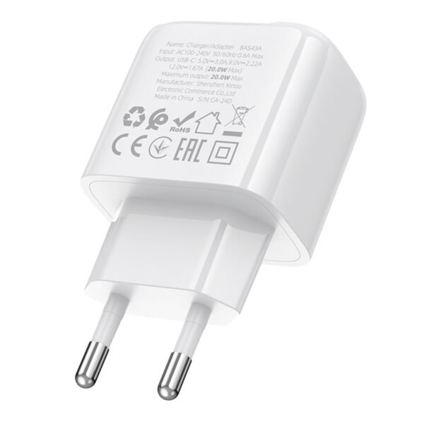 Мережевий Зарядний Пристрій Borofone BAS43A 1USB-C PD/QC 20W