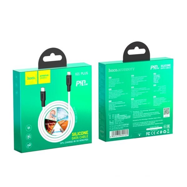2ab2654f-6535-11ef-80b8-9457a566888c-big.jpg Кабель USB Hoco X21 Plus Silicone PD 20W Type-C to Lightning
