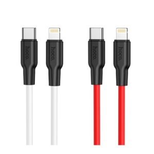 Кабель USB Hoco X21 Plus Silicone PD 20W Type-C to Lightning