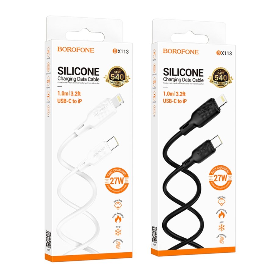 Кабель USB Borofone BX113 Silicone Type-C to Lightning PD27W - Зображення 2