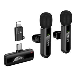 Мікрофон Петличний Бездротовий Hoco L20A Dual-mic iP/Type-C