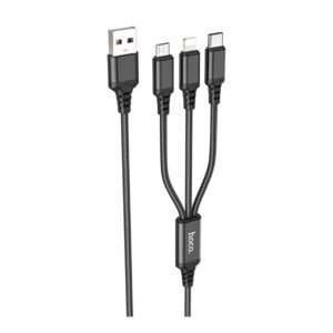 50082ebb-f506-11ef-80c1-9457a5668888-big.jpg Кабель USB Hoco X76 3-in-1 IP+Type-C+Micro 2A