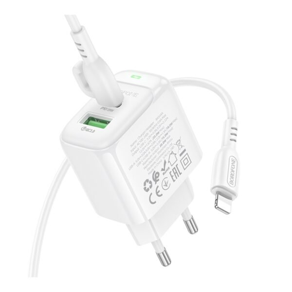 53b629fa-b230-11ef-80be-9457a566888c-big.jpg Мережевий Зарядний Пристрій Borofone BAS44A 1USB-C/1USB PD/QC 20W+Type-C to Lightning