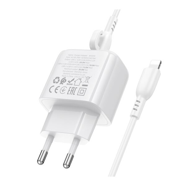 53b629fb-b230-11ef-80be-9457a566888c-big.jpg Мережевий Зарядний Пристрій Borofone BAS44A 1USB-C/1USB PD/QC 20W+Type-C to Lightning