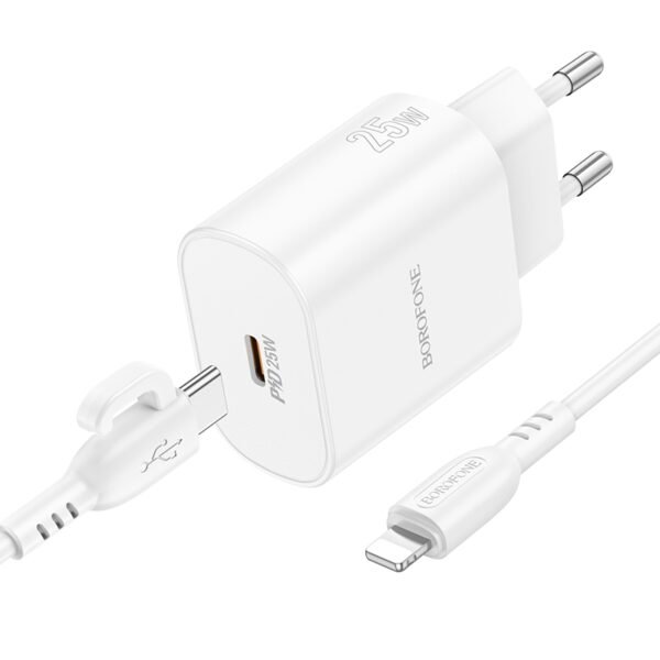 57db6432-a25f-11ef-80bb-9457a5668888-big.jpg Мережевий Зарядний Пристрій Borofone BA82A 1USB-C PD/QC 25W+Type-C to Lightning