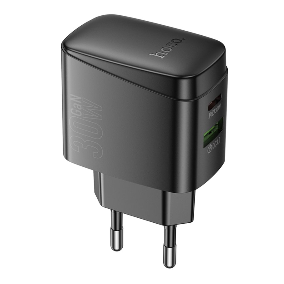 Мережевий Зарядний Пристрій Hoco CS61A 1USB/1USB-C PD/QC 30W GAN - Зображення 5