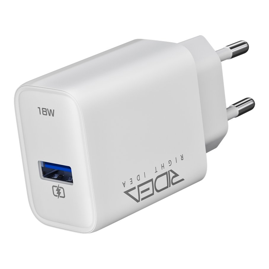 Мережевий Зарядний Пристрій Ridea RW-18120 Rapid 1USB QC 18W - Зображення 4