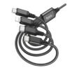 Кабель USB Hoco X76 4-in-1 IP+2Type-C+Micro 2A