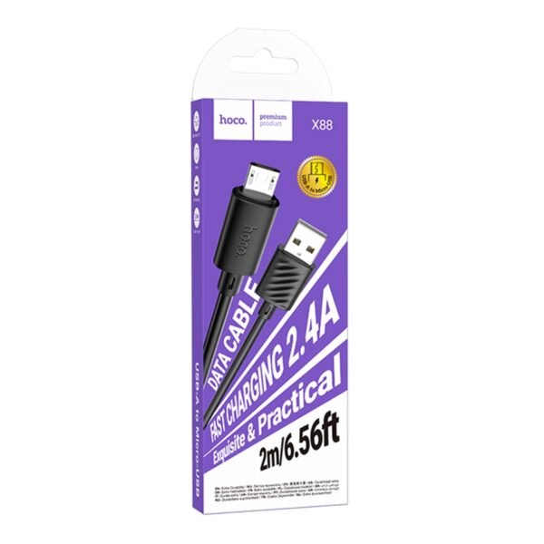 7f2c8f33-83fe-11f0-80cf-9457a5668888-big-1.jpg Кабель USB Hoco X88 Gratified Micro 2.4A 2m