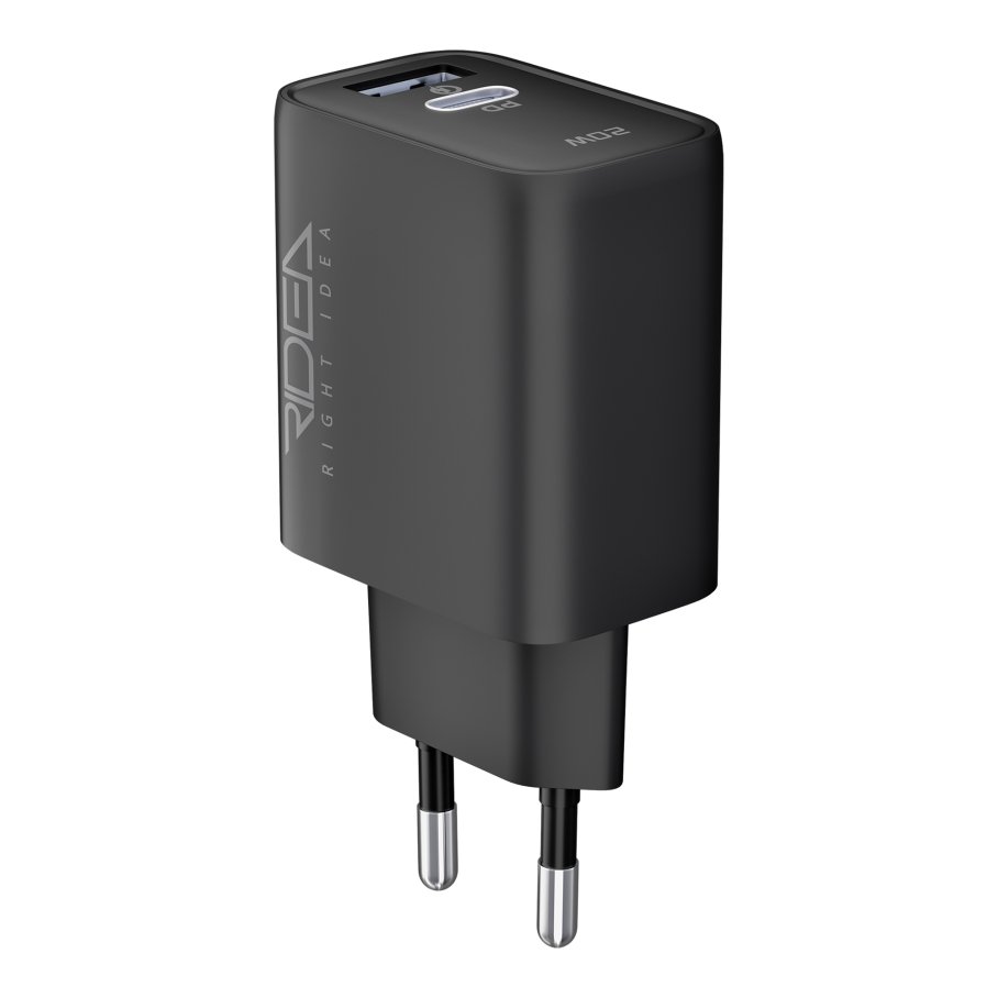 Мережевий Зарядний Пристрій Ridea RW-20220 Rapid Duo 1USB/1USB-C QC/PD 20W - Зображення 5