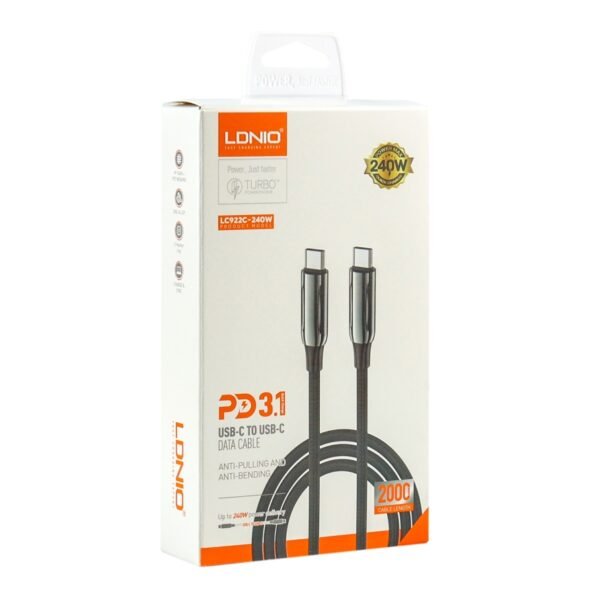 Кабель USB LDNIO LC922 PD3.1/240W Type-C to Type-C 2m
