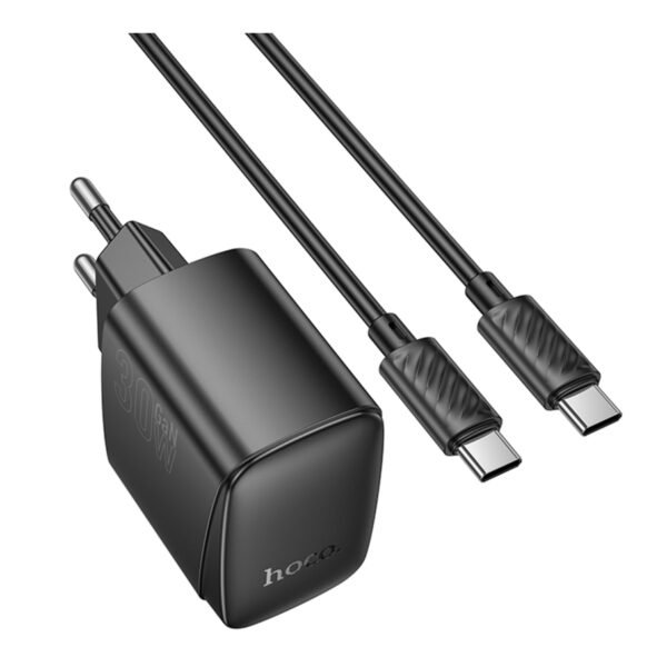 8365fe5b-f4e2-11ef-80c1-9457a5668888-big.jpg Мережевий Зарядний Пристрій Hoco CS61A 1USB/1USB-C PD/QC 30W GAN+Type-C to Type-C