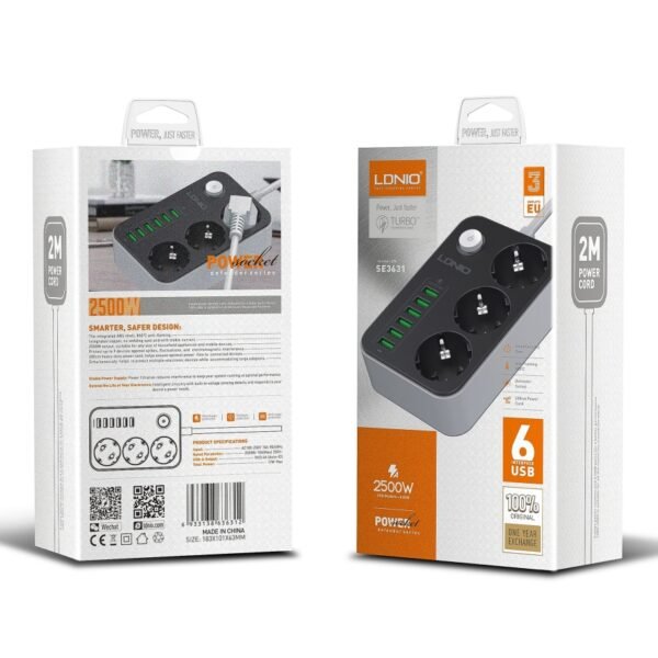 88f1df42-656e-11f1-80e3-9457a5668888-big-1.jpg Мережевий Подовжувач LDNIO SE3631 6USB 3.4A / 3 Socket
