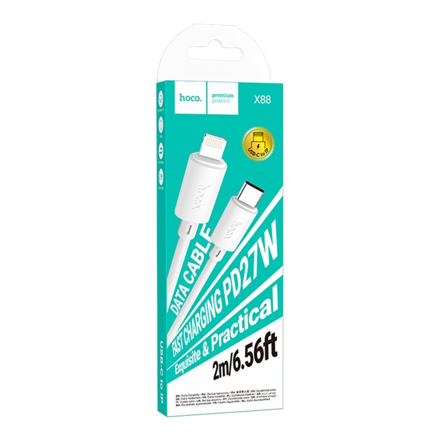 Кабель USB Hoco X88 Gratified PD27W Type-C to Lightning 2m - Зображення 2