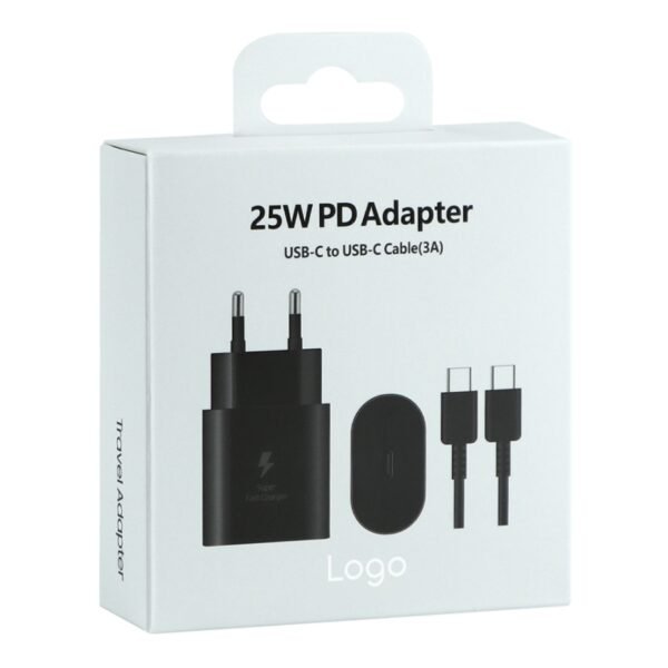 Мережевий Зарядний Пристрій для Samsung 1USB-C QC/PD25W+Type-C to Type-C 1:1
