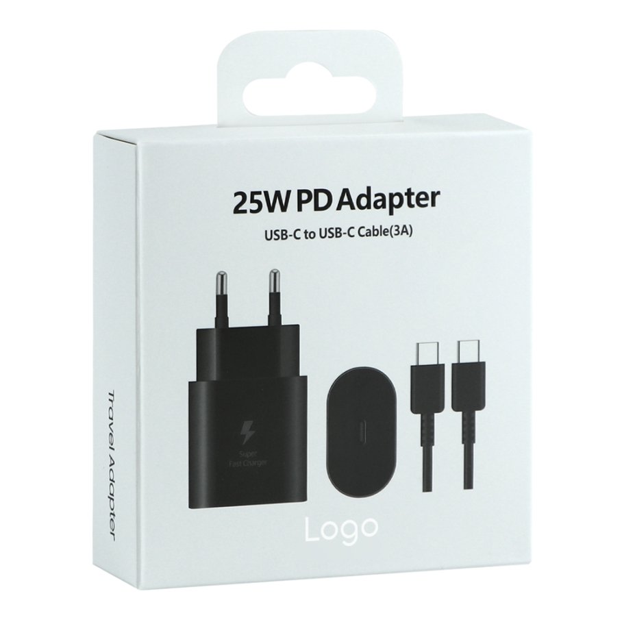 Мережевий Зарядний Пристрій для Samsung 1USB-C QC/PD25W+Type-C to Type-C 1:1 - Зображення 3