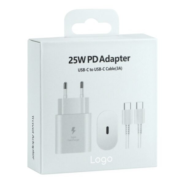 Мережевий Зарядний Пристрій для Samsung 1USB-C QC/PD25W+Type-C to Type-C 1:1