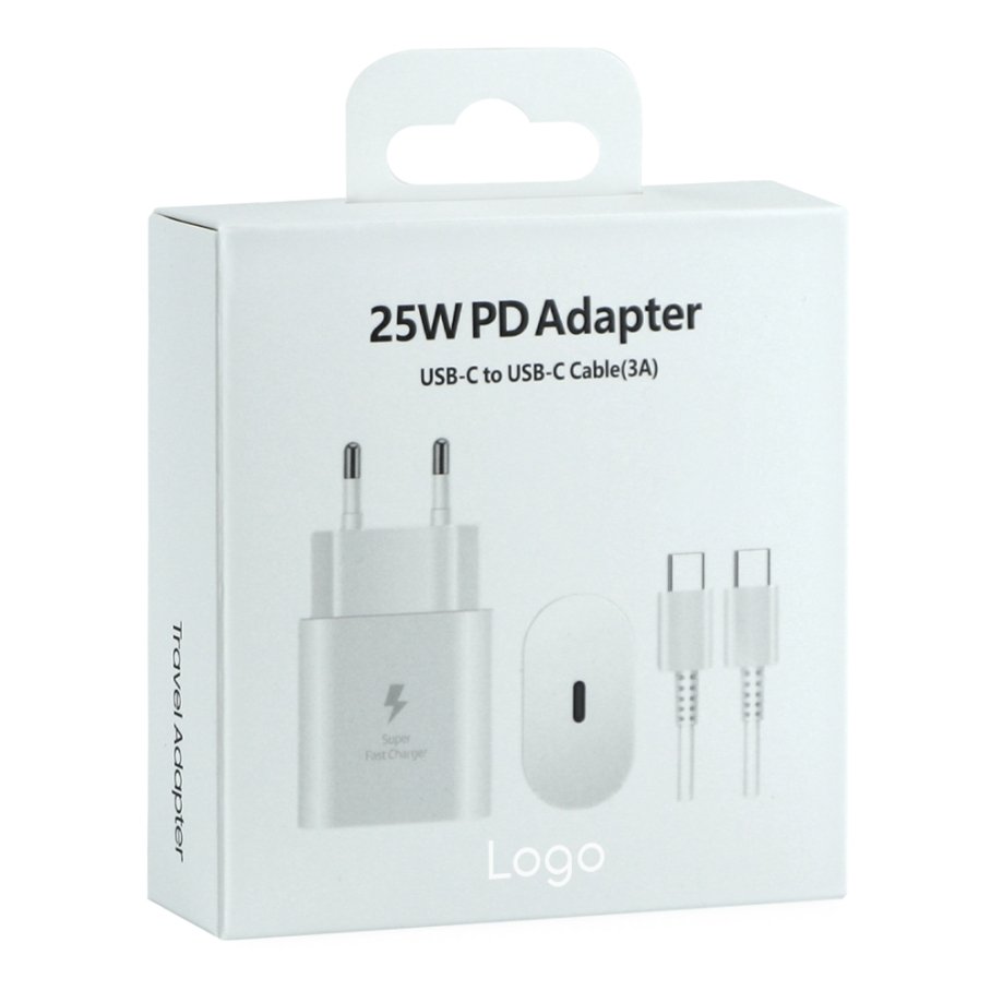 Мережевий Зарядний Пристрій для Samsung 1USB-C QC/PD25W+Type-C to Type-C 1:1 - Зображення 2