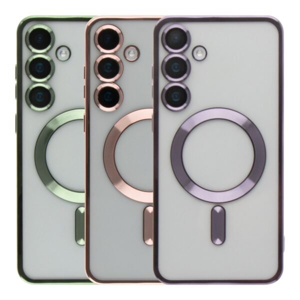 Чехол TPU Metallic Full Camera with Magsafe для Samsung Galaxy S25 5G (S931)