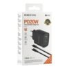 Мережевий Зарядний Пристрій Borofone BA83A 1USB-C/1USB PD/QC 20W+Type-C to Type-C