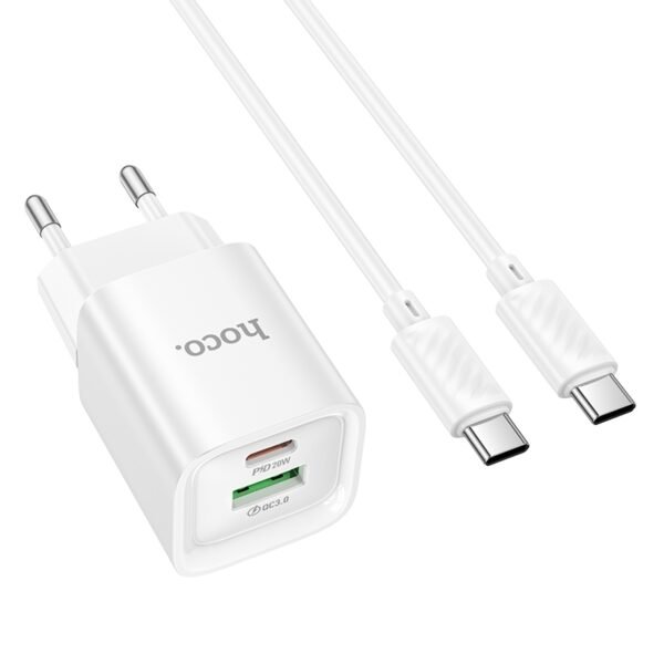 a6ba396b-cc21-11ef-80bf-9457a5668888-big.jpg Мережевий Зарядний Пристрій Hoco C147A 1USB-C/1USB PD/QC 20W+Type-C to Type-C