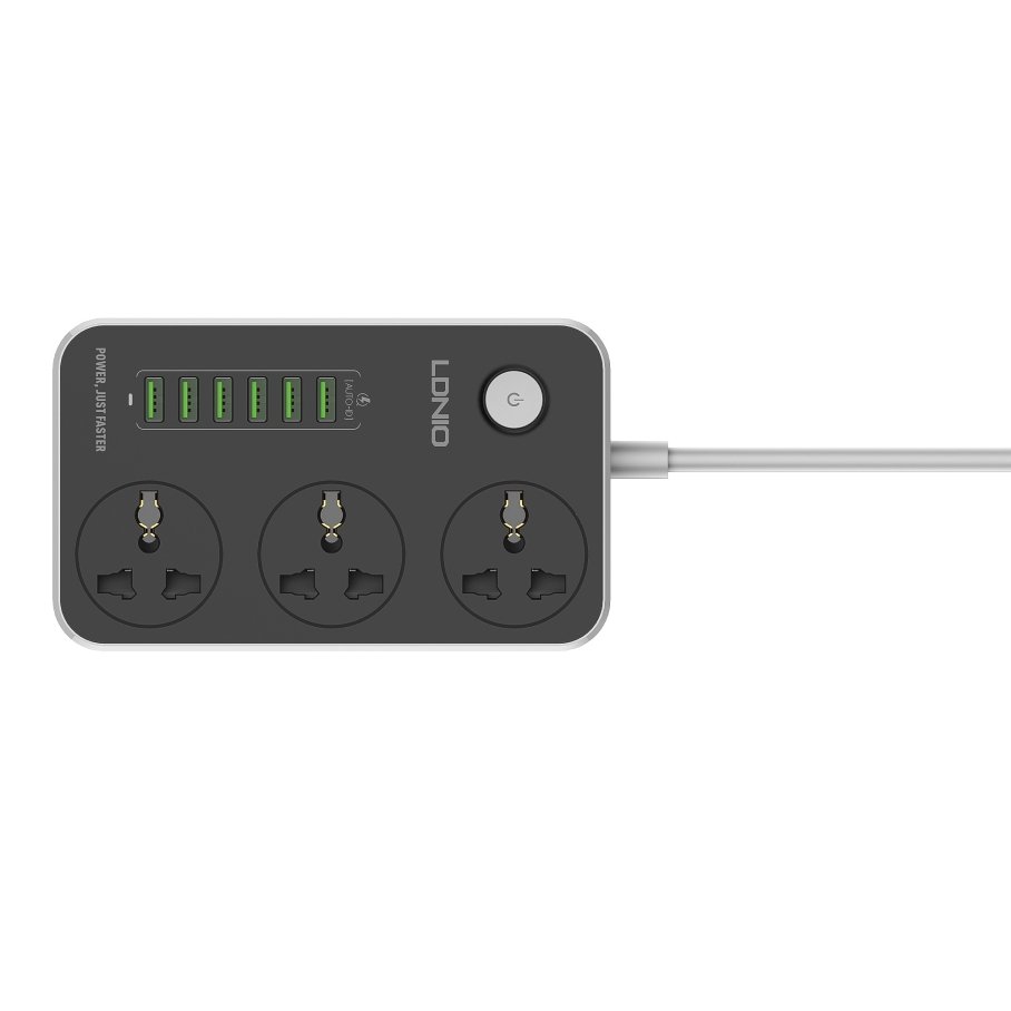 Мережевий Подовжувач LDNIO SC3604 6USB-A / 3 Sockets 2m - Зображення 3