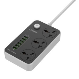 Мережевий Подовжувач LDNIO SC3604 6USB-A / 3 Sockets 2m
