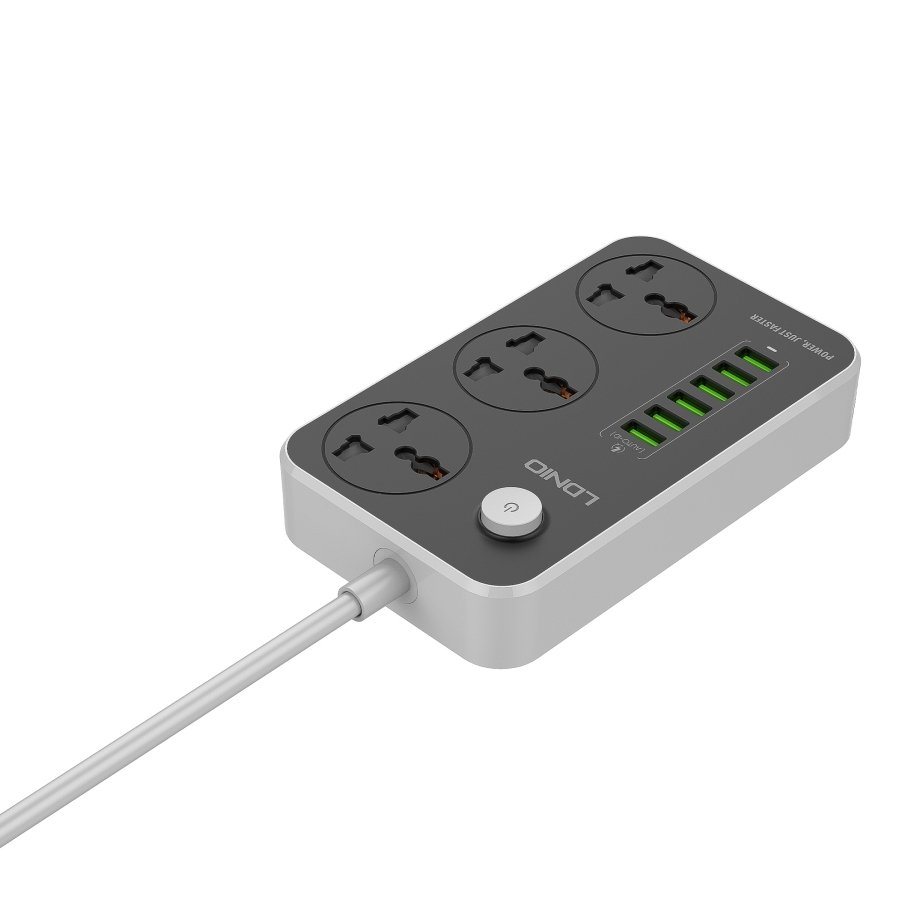 Мережевий Подовжувач LDNIO SC3604 6USB-A / 3 Sockets 2m - Зображення 4