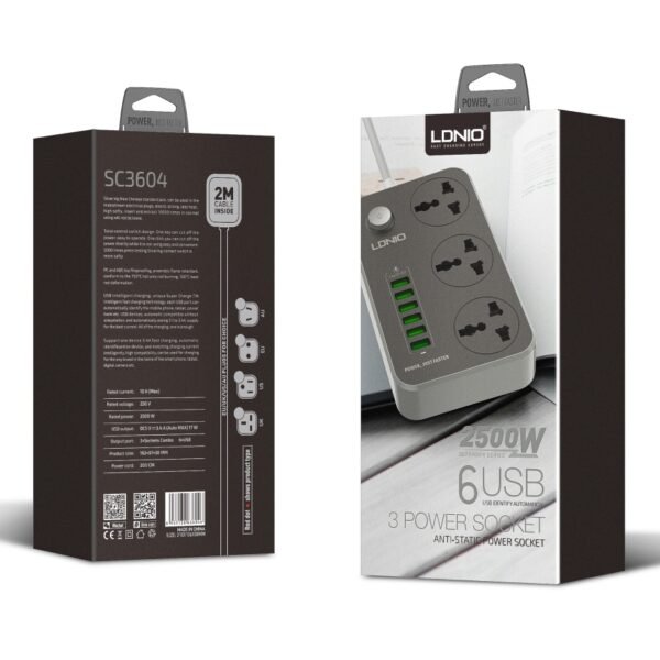 adc6b1bf-656f-11f1-80e3-9457a5668888-big-1.jpg Мережевий Подовжувач LDNIO SC3604 6USB-A / 3 Sockets 2m