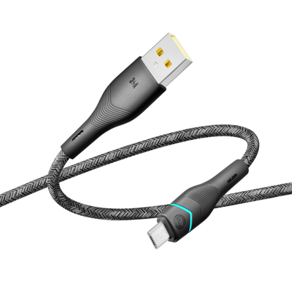 Кабель USB Ridea RC-RL15 RGB Light MicroUSB 3A 1.2m