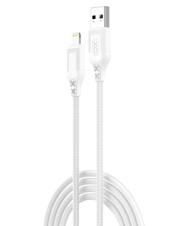 Кабель USB XO NB235 Zebra series Braided 2.4A Lightning