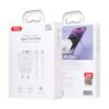 Мережевий Зарядний Пристрій XO L137 1USB-C/1USB PD/QC 20W+Type-C to Lightning