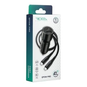 Автомобільний Зарядний Пристрій Ridea RCC-47114 QPow Pro 1USB/1USB-C PD/QC 47.5W+Type-C to Type-C