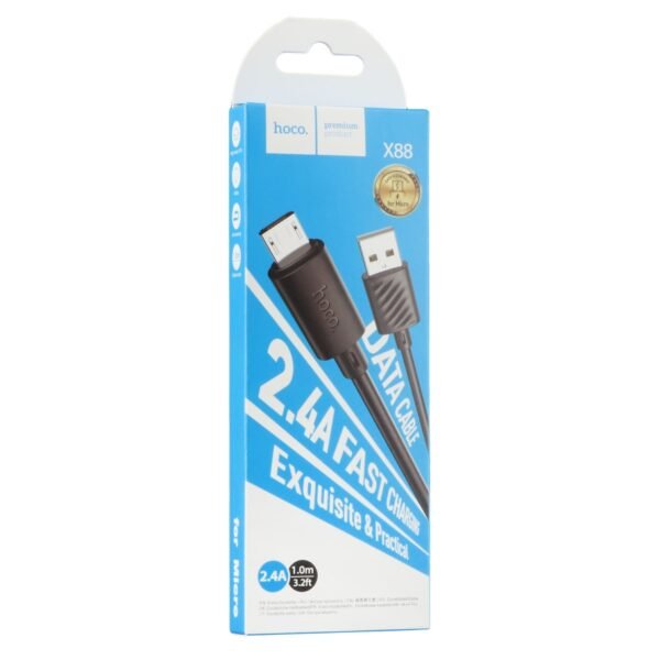 Кабель USB Hoco X88 Gratified Micro 2.4A