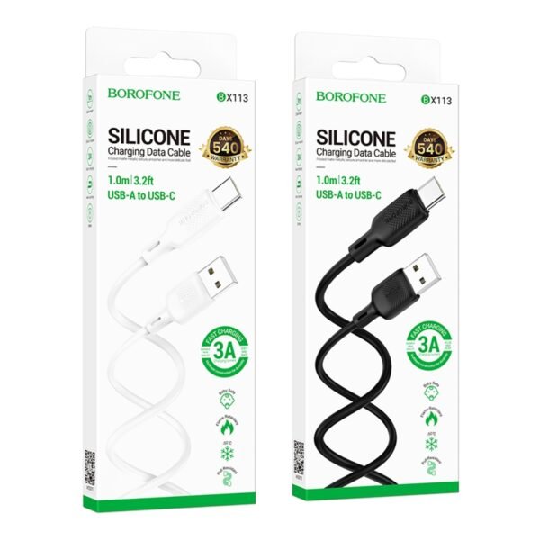 Кабель USB Borofone BX113 Silicone Type-C 3A