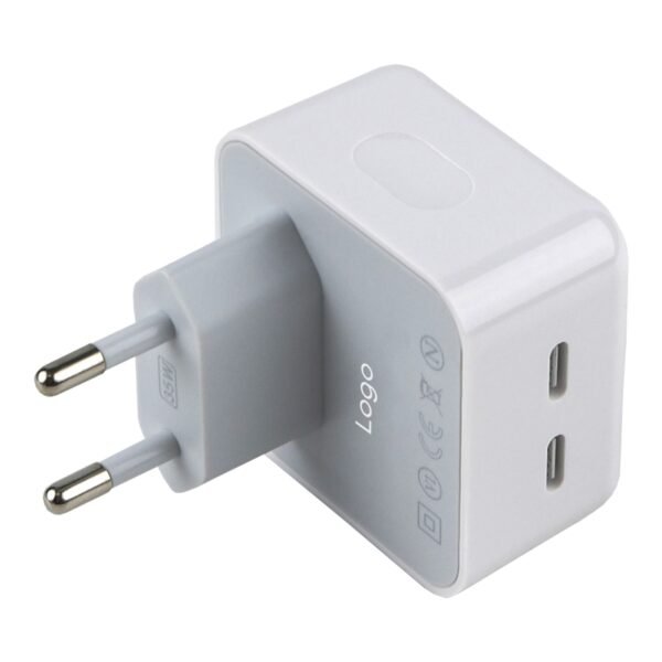 Мережевий Зарядний Пристрій For IP Square 2USB-C PD25W+PD25W Total 50W 1:1