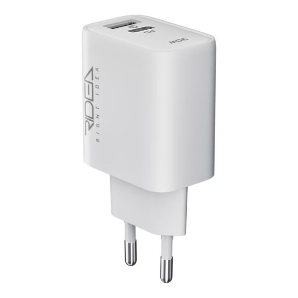 Мережевий Зарядний Пристрій Ridea RW-30120 Turbo 1USB/1USB-C QC/PD 30W