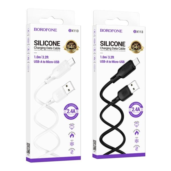 Кабель USB Borofone BX113 Silicone Micro 2.4A