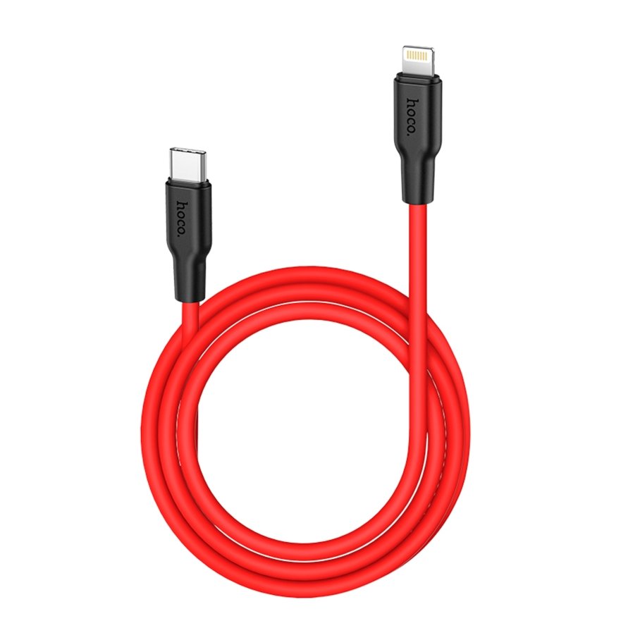 Кабель USB Hoco X21 Plus Silicone PD 20W Type-C to Lightning - Зображення 3