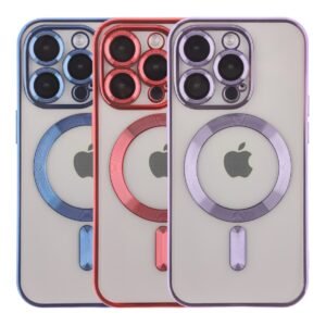 Чохол TPU Metallic Full Camera with Magsafe для iPhone 15 Pro Max